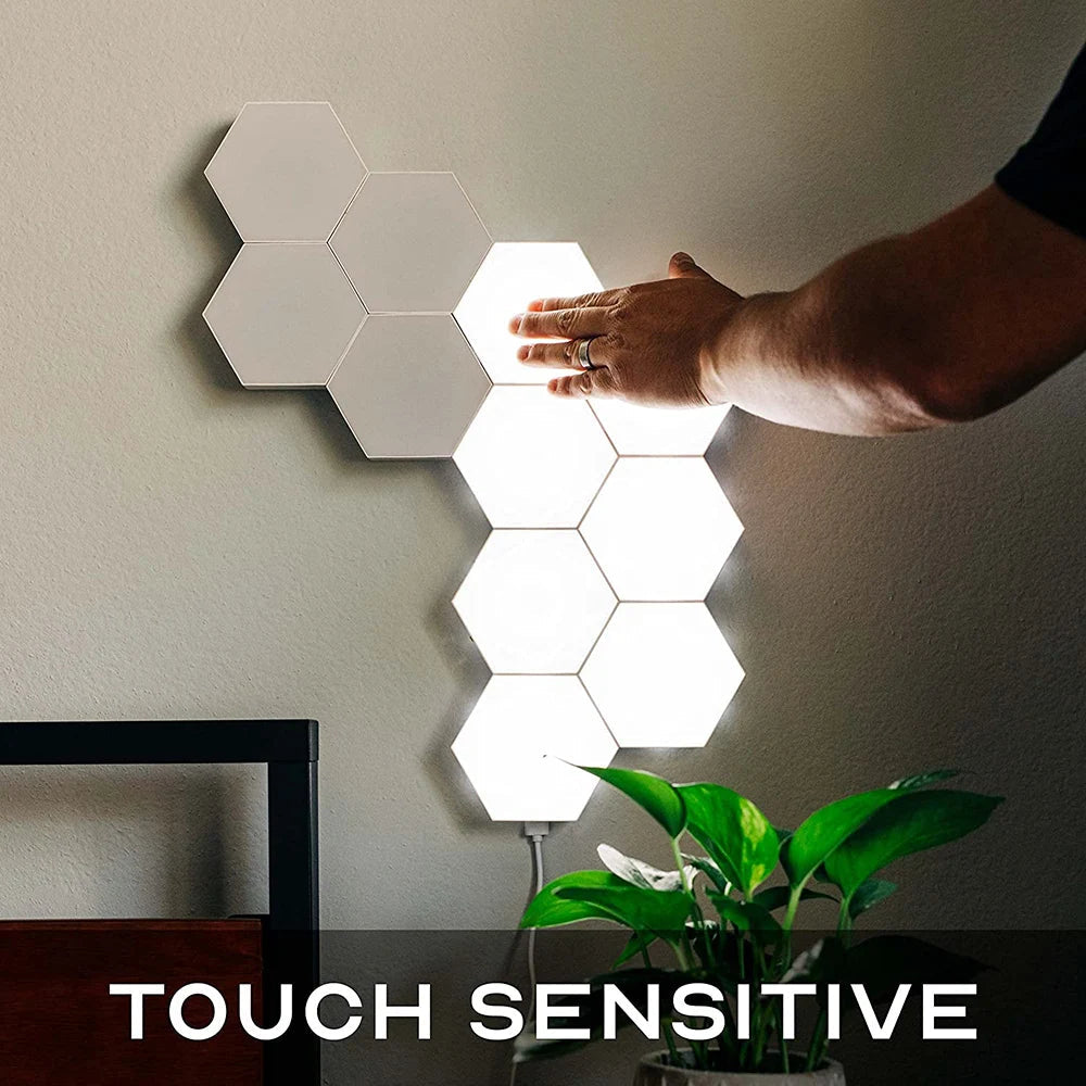 Touch Sensitive RGB Hexagon Lights LED Wall Panels USB Cellular